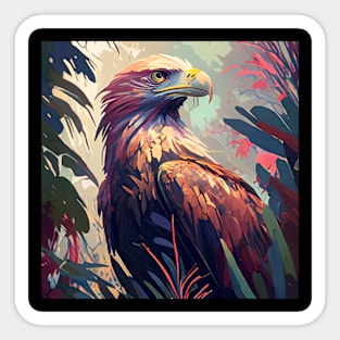 Eagle Bird Animal Portrait Painting Wildlife Outdoors Adventure Sticker